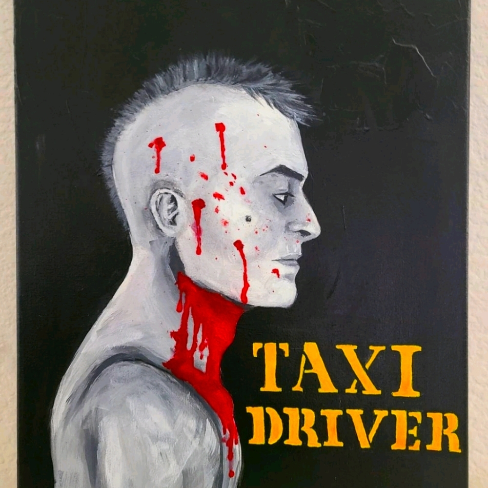 Hand Painted Robert De Niro "Taxi Driver" painting